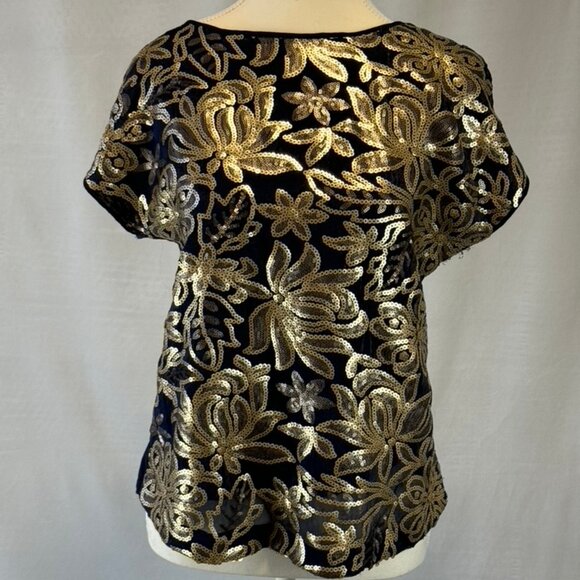 Kazo Sequined Semi Sheer Blouse - Picture 11 of 11